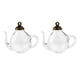thumbnail image 4 of 2Pcs Mini Tetera Botella De Cristal Vacía Deseando Vial Colgante Charms Craft Brass, 4 of 5