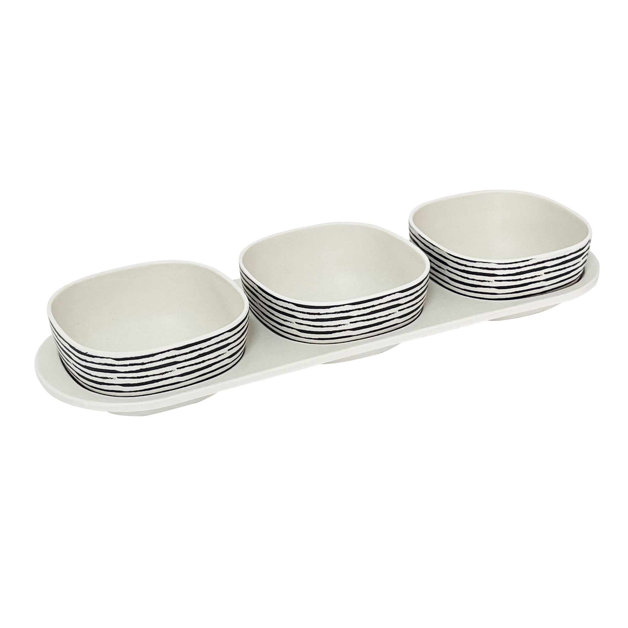 Decogreen - Snack Con 3 Divisiones Rayas