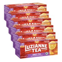 Bolsitas De Té Helado Dulce De Tea Luzianne, Tamaño Familiar, 22 Unidades, Caja De 6 Unidades