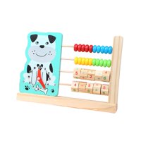 Magideal - Reloj De Aprendizaje Juguete De Matemáticas Juguetes Montessori Herramienta De Enseñanza De Matemáticas Dibujos Animados Madera Habilidades Motoras Perro