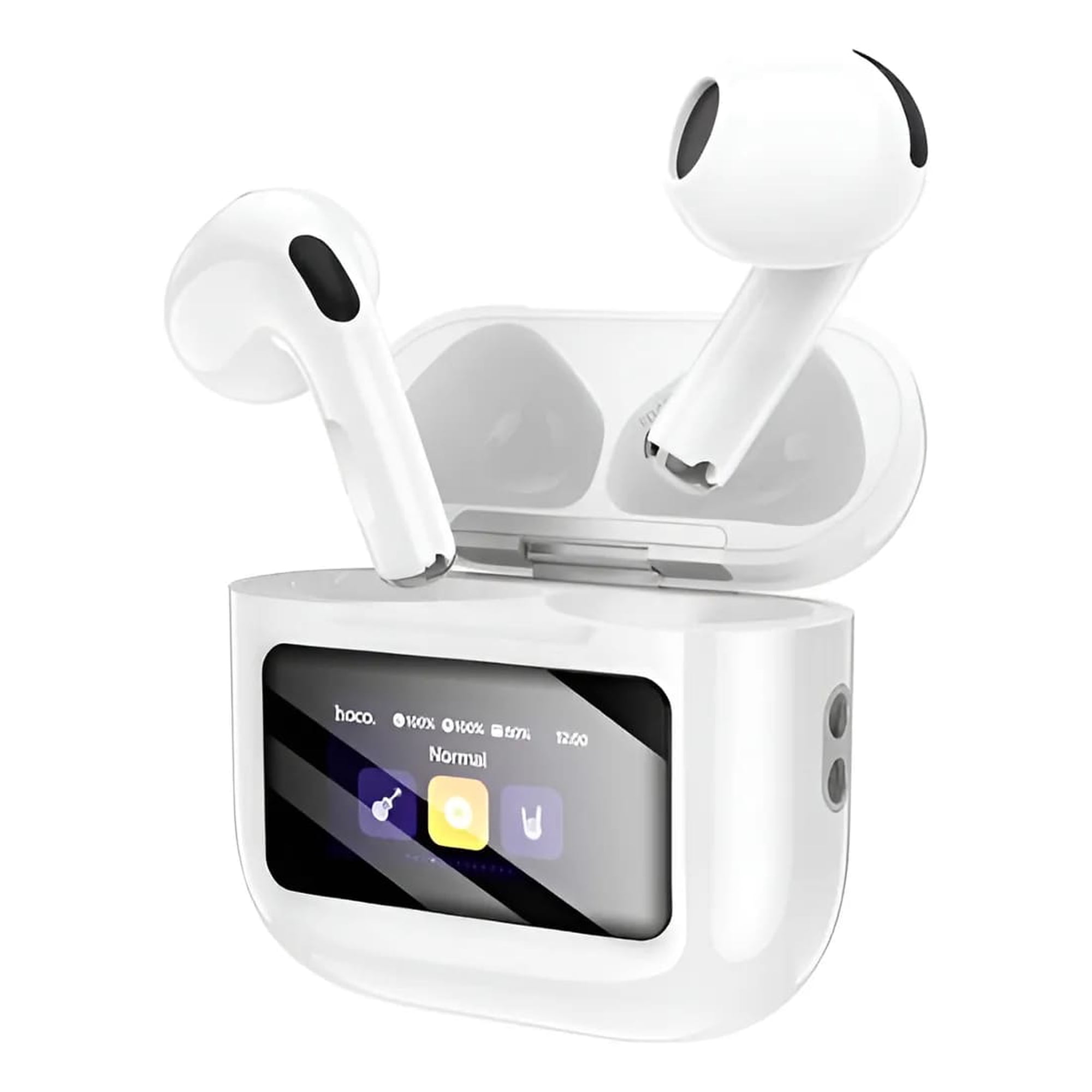 Audífonos Inalámbrico Pantalla Touch Anc Bt Tws Hoco Ew73 Blanco