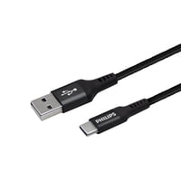 Cable Trenzado Usb-A A Usb-C Philips Dlc5206A Negro
