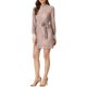 thumbnail image 2 of INSPIRE CHIC Estilo Vestido Casual Mini de Encaje Floral con Volantes para Mujer, Cuello Redondo, Mangas Largas, Talla L, Gris Rosa, 2 of 8