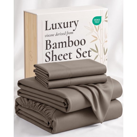 Juego de sábanas King de bambú color arena - Hotel Sheets Direct