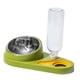thumbnail image 3 of Tazón Doble Para Perros Y Gatos, Tazón De Agua Para Comida, Alimentador Antiderrames Inclinado, Arco Desmontable Verde, 3 of 3