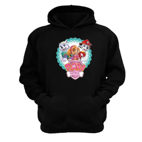 Genérico - Polerón Canguro Paw Patrol Negro Talla S Unisex