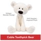 thumbnail image 2 of Cable de peluche GUND para palillo de dientes con forma de oso de peluche, 38 cm, color crema, 2 of 8