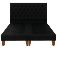Ethan Desing - Cama 2 Plazas Modelo Capitoné Negro