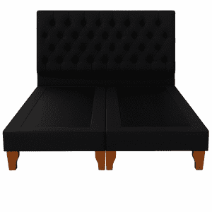 Ethan Desing - Cama 2 Plazas Modelo Capitoné Negro