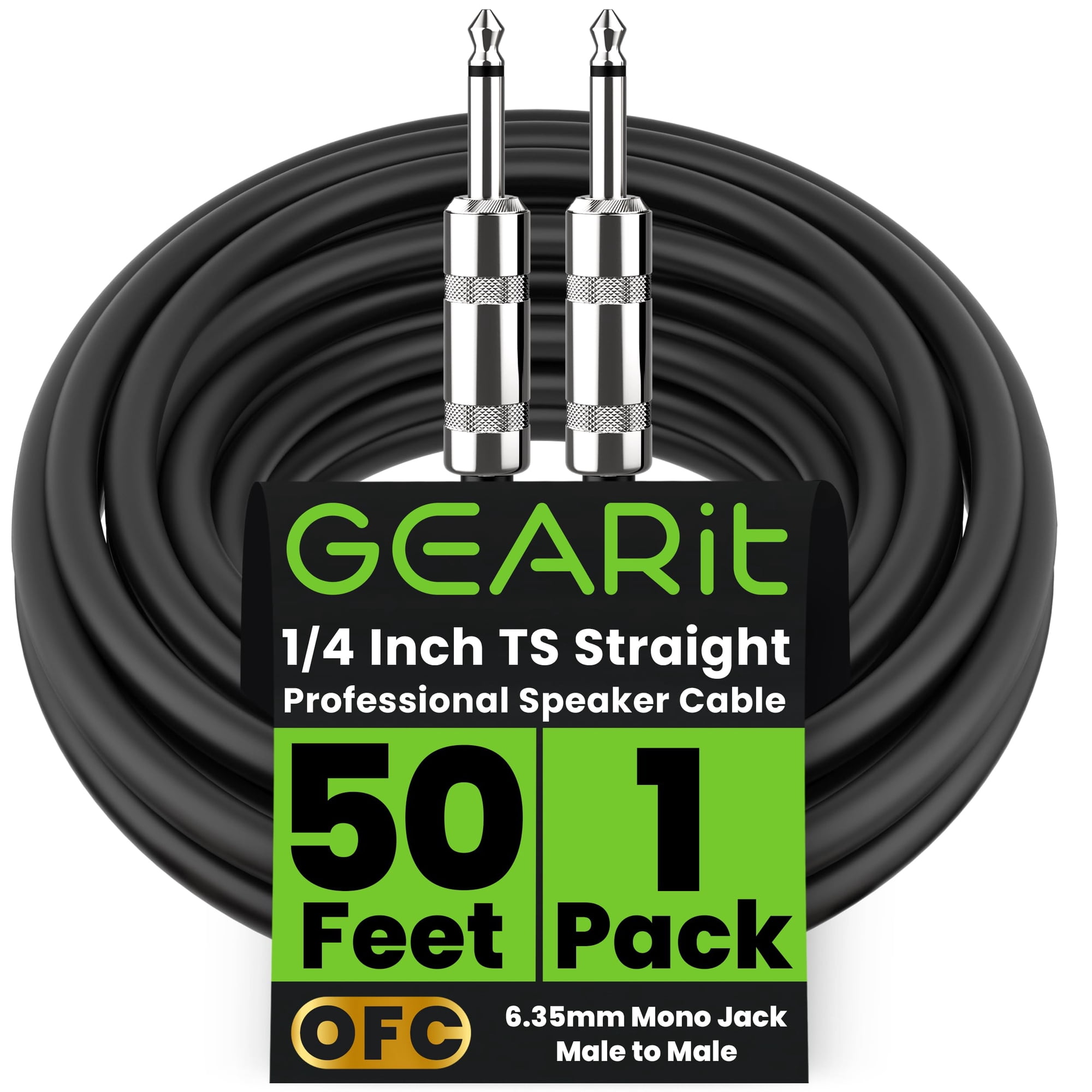 Gearit - Cable Para Bocina 15 M 12awg Ofc 1 4 Ts A