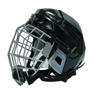 Ioensy - Casco De Hockey Negro Con Barbilla Casco De Patinaje Sobre Hielo Para Entrenamiento Competición S