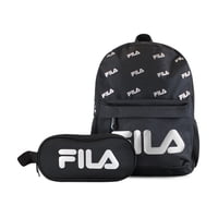 Pack Fila Mochila 10Lts Urbanix + Estuche Neceser Spark Negro-Silver