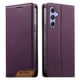 thumbnail image 1 of Funda Tipo Cartera de Cuero Sintético para Samsung Galaxy A55 Bloqueo RFID, con Ranuras para Tarjetas y Bolsillo para Efectivo, Cierre Magnético Fuerte Morado, 1 of 6