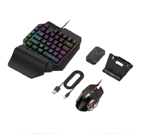 Genérico - Adaptador Gamer Mix Pro Mouse Teclado Y Soporte Android Ios