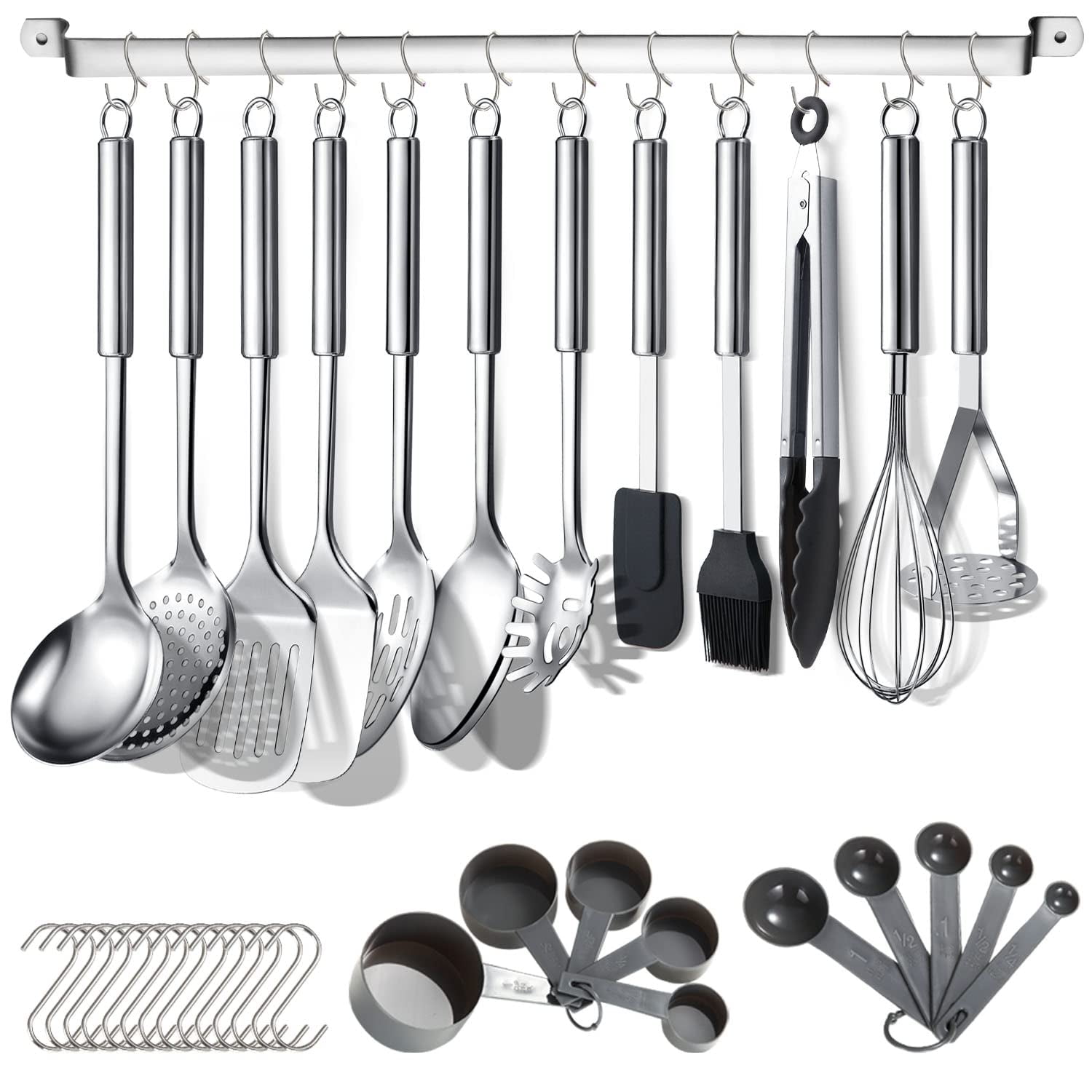 Set De Utensilios De Cocina Berglander 38 Piezas De Acero Inoxidable