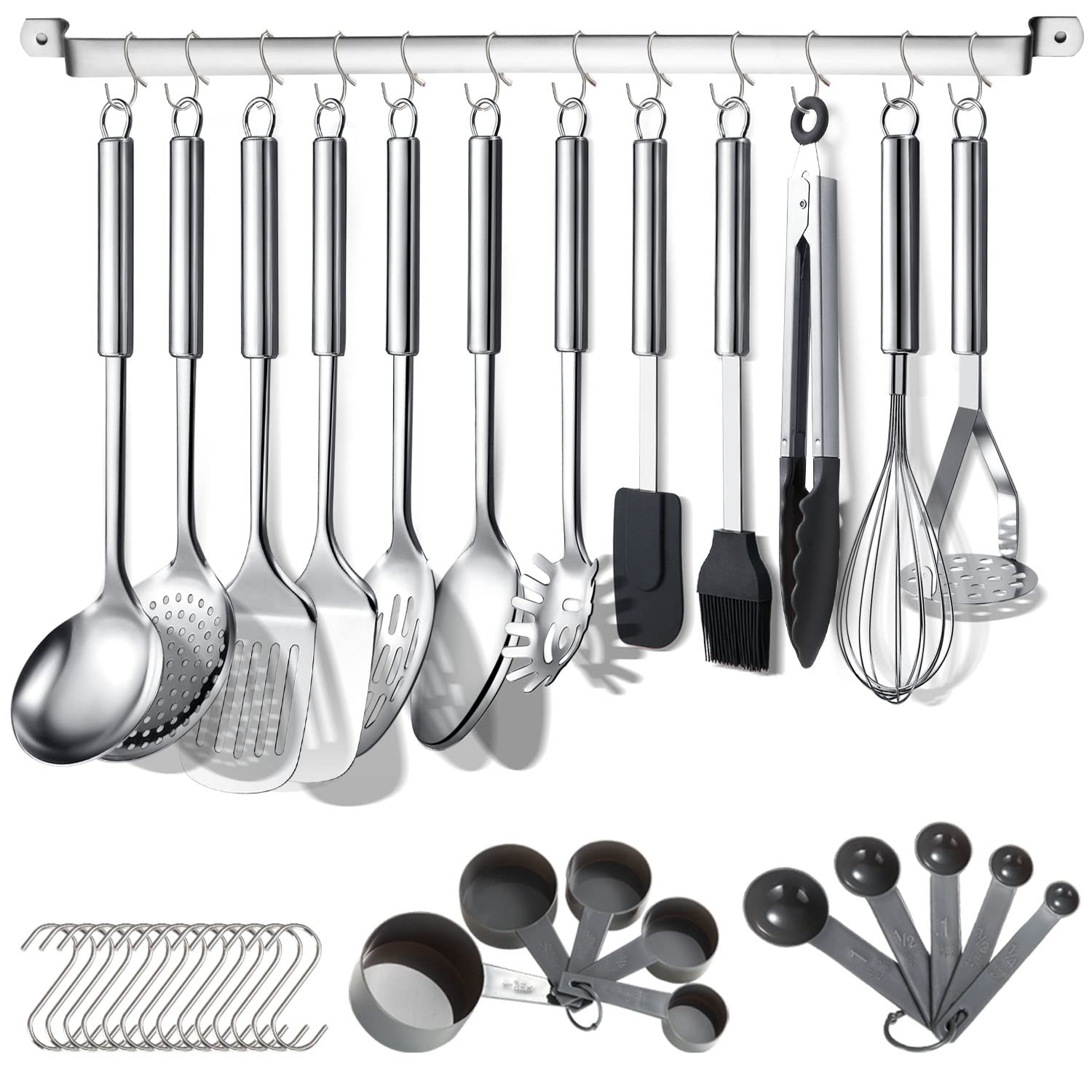 Set De Utensilios De Cocina Berglander 38 Piezas De Acero Inoxidable