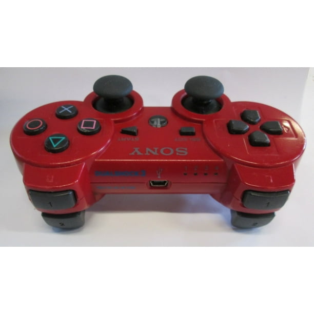 Mando Sony OEM PS3 Dualshock Restaurado en Color Rojo para