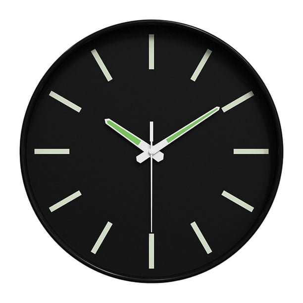 Reloj de Pared Luminiscente con Mecanismo Silencioso Y Diseño Moderno Ideal para Decoración Del Hogar Adecuado para Habitación Oficina O Comedor Estilo C