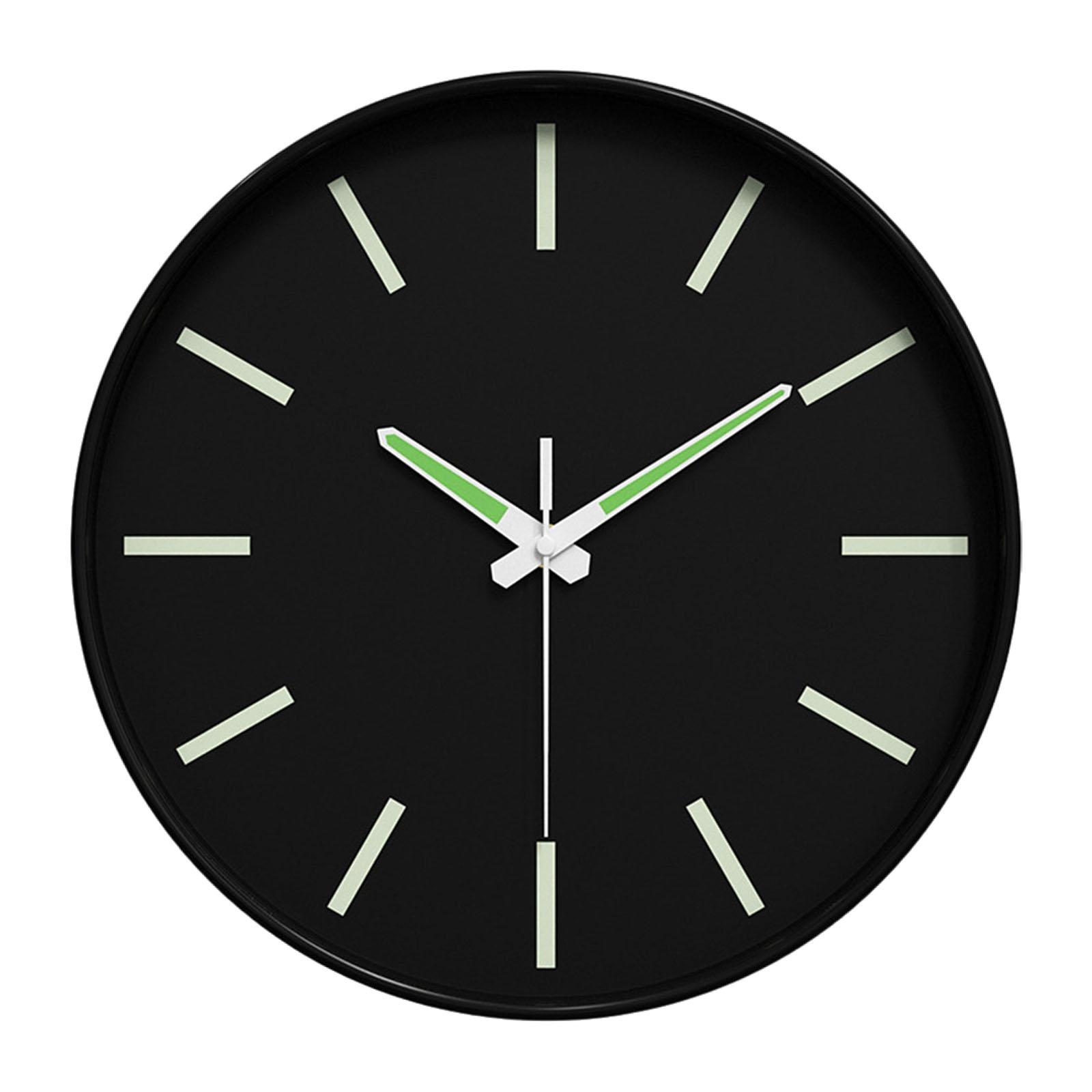 Magideal - Reloj De Pared Luminiscente Con Mecanismo Silencioso Y Diseño Moderno Ideal Para Decoración Del Hogar Adecuado Para Habitación Oficina O Comedor Estilo C