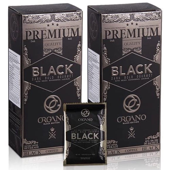 Café ORGANO Gourmet Black 100% certificado Ganoderma 60 sobres
