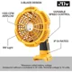 thumbnail image 3 of Ventilador Portátil para Tienda de Campaña para Dewalt 20V Batería de Iones de Litio con Luz LED de 9W Ventilador para Obra, 3 of 8