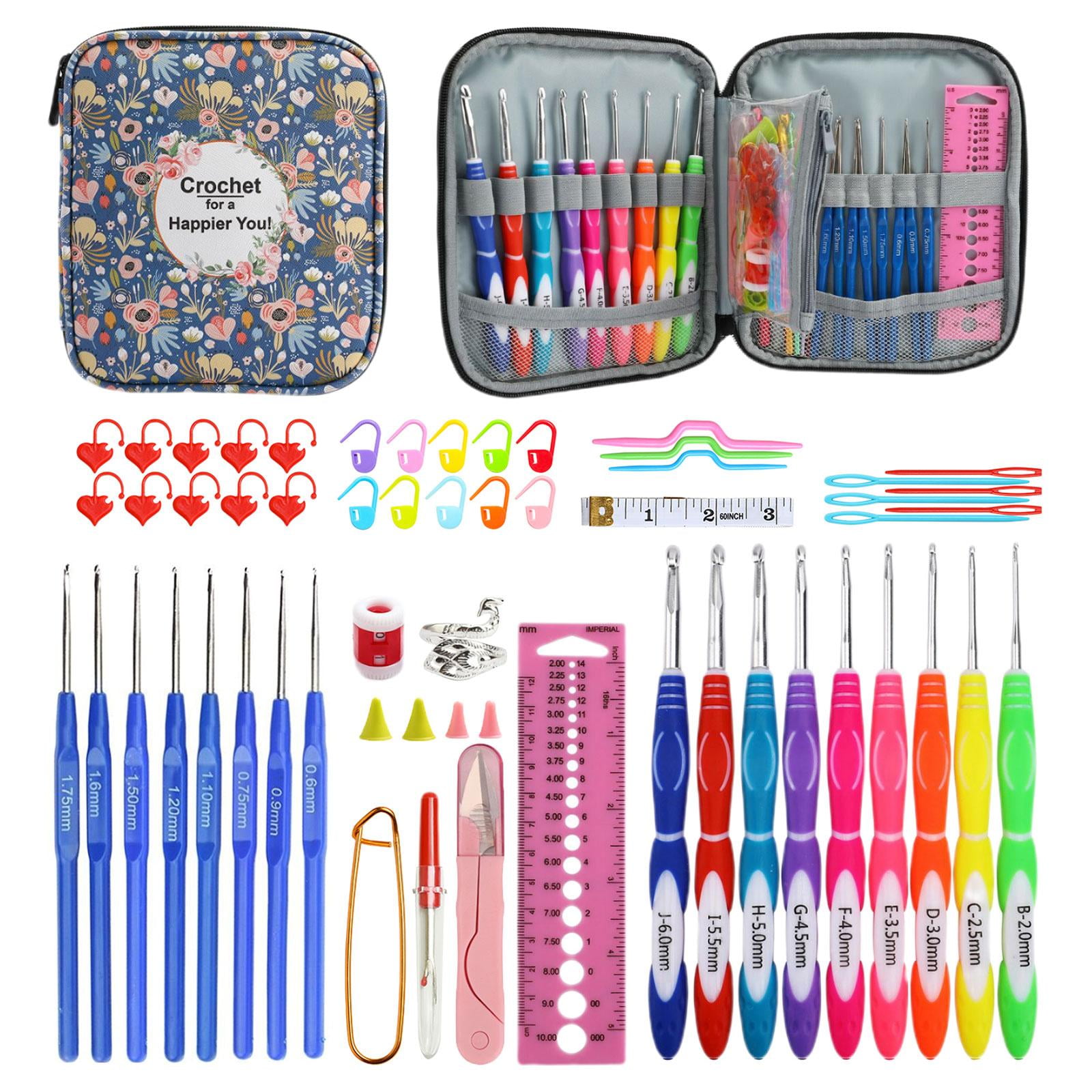 Bothyi - Juego De Ganchos De Ganchillo Kit De Agarre Ergonómico Kits De Artesanía De Bricolaje Tejido De Aguja De Tejer