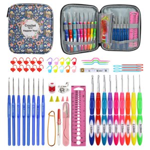 Bothyi - Juego De Ganchos De Ganchillo Kit De Agarre Ergonómico Kits De Artesanía De Bricolaje Tejido De Aguja De Tejer