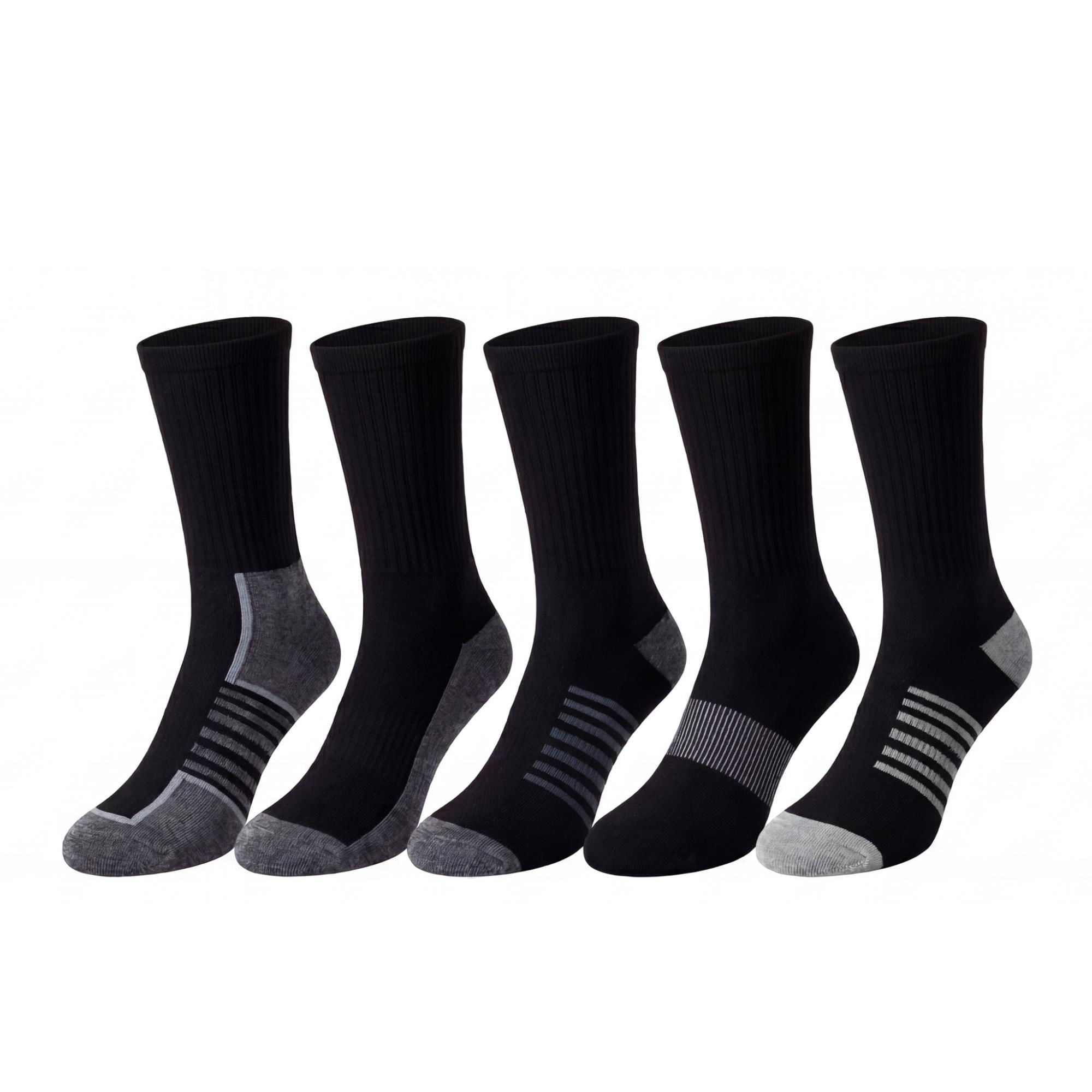Calcetines Hombre Deportivo Largo Negro X10 40-44