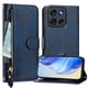 thumbnail image 1 of Funda Billetera Cremallera para Motorola Moto G56 con Porta Tarjetas, Soporte y Correa Azul, 1 of 5