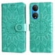 thumbnail image 4 of Funda tipo cartera FOXDOCK para Honor X7 , diseño girasol en relieve, cuero PU, cierre magnético, soporte y tarjetero, 4 of 5