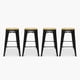 thumbnail image 1 of Pack Tolix Taburetes 66 Madera x4 Negro, 1 of 4