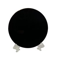 Bothyi - Disco De Obsidiana Negra Disco De Obsidiana Scrying Mirror Para Augury Home Office Decor 6Cm