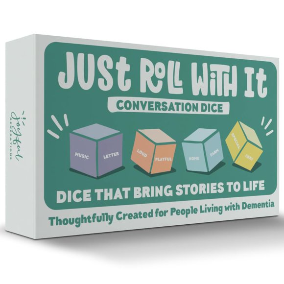 Dados de conversación Joyful Generations Just Roll With It para demencia
