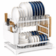thumbnail image 1 of Secador De Platos Escurridor De Loza Acero Inoxidable Cocina 2 Niveles Blanco, 1 of 6