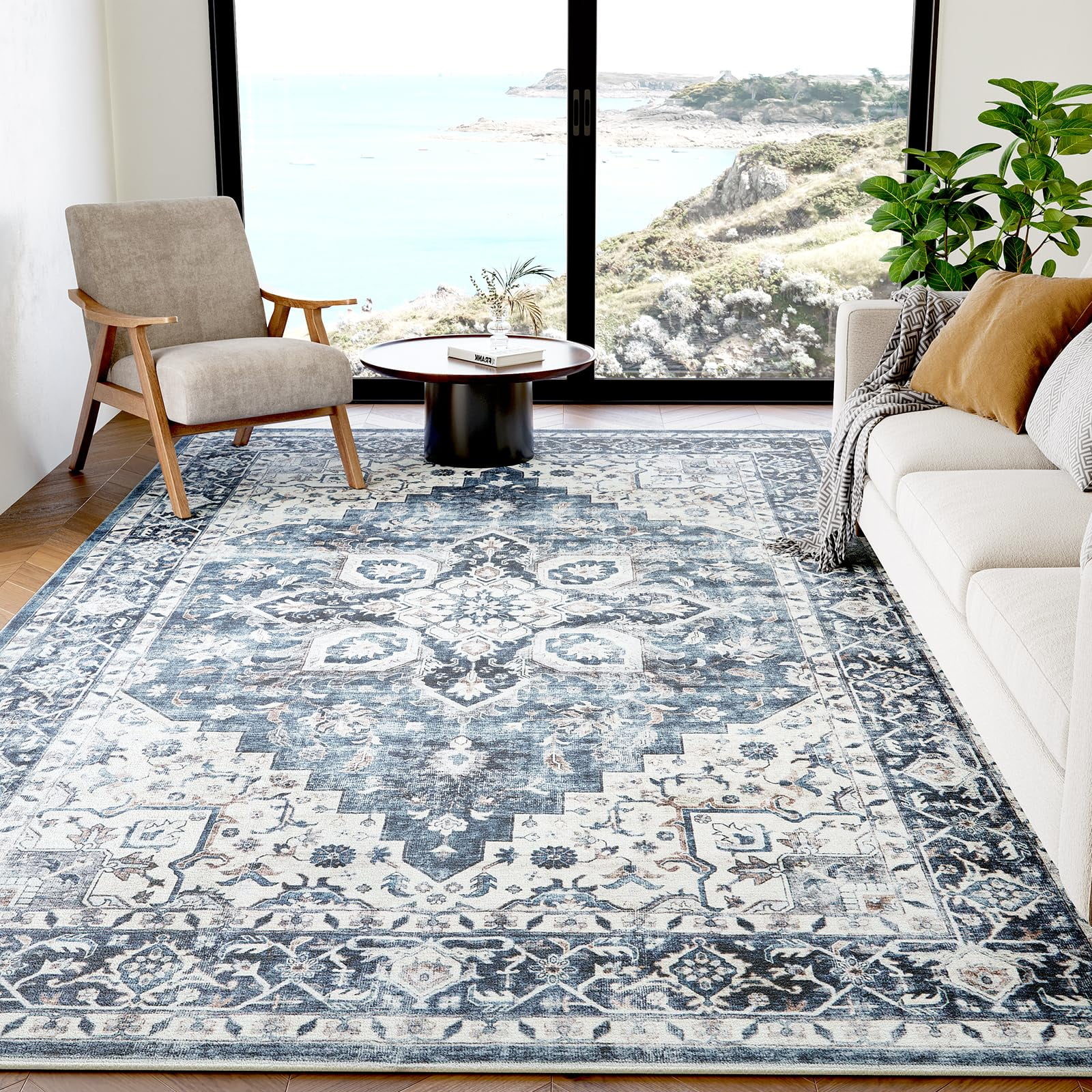Alfombra Amada Homefurnishing, Vintage, Lavable, 160 X 230 Cm
