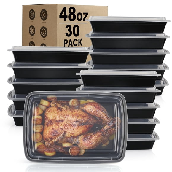 Recipientes Reutilizables Para Preparación De Comidas 1400 Ml Paquete De 30