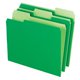 thumbnail image 1 of Carpeta de archivo OfficeMax tamaño carta 1/3 de corte verde, paquete de 100, 1 of 3