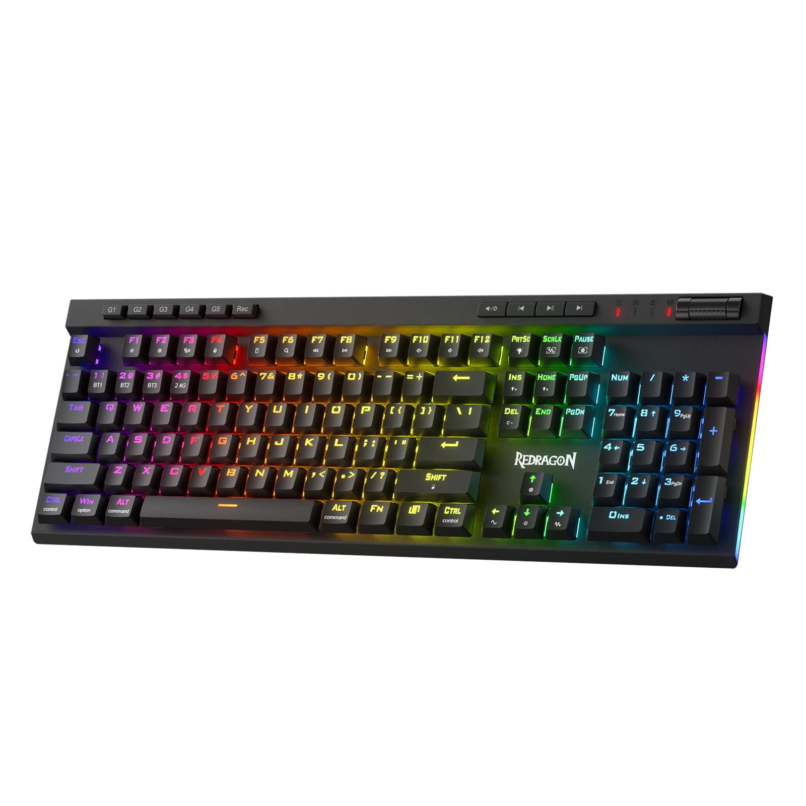 Teclado Inalámbrico Rgb Para Juegos Redragon K580 Pro Con 104 Teclas