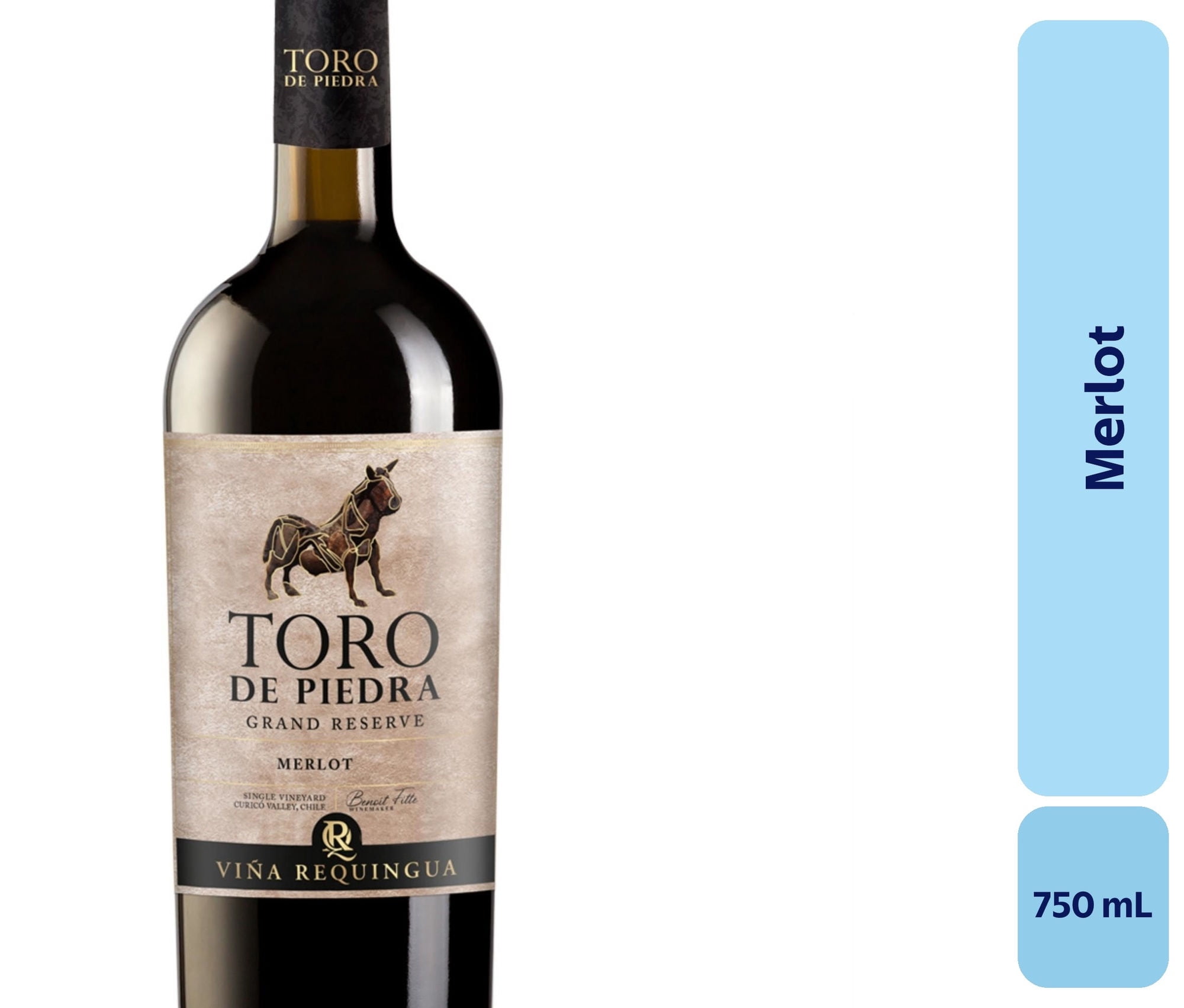 Vino Merlot Botella 750 mL Toro De Piedra