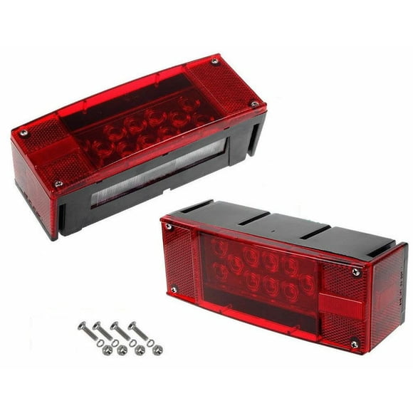 Luces para remolque Susicit, sumergibles, perfil bajo, 12 V LED, 2 unidades