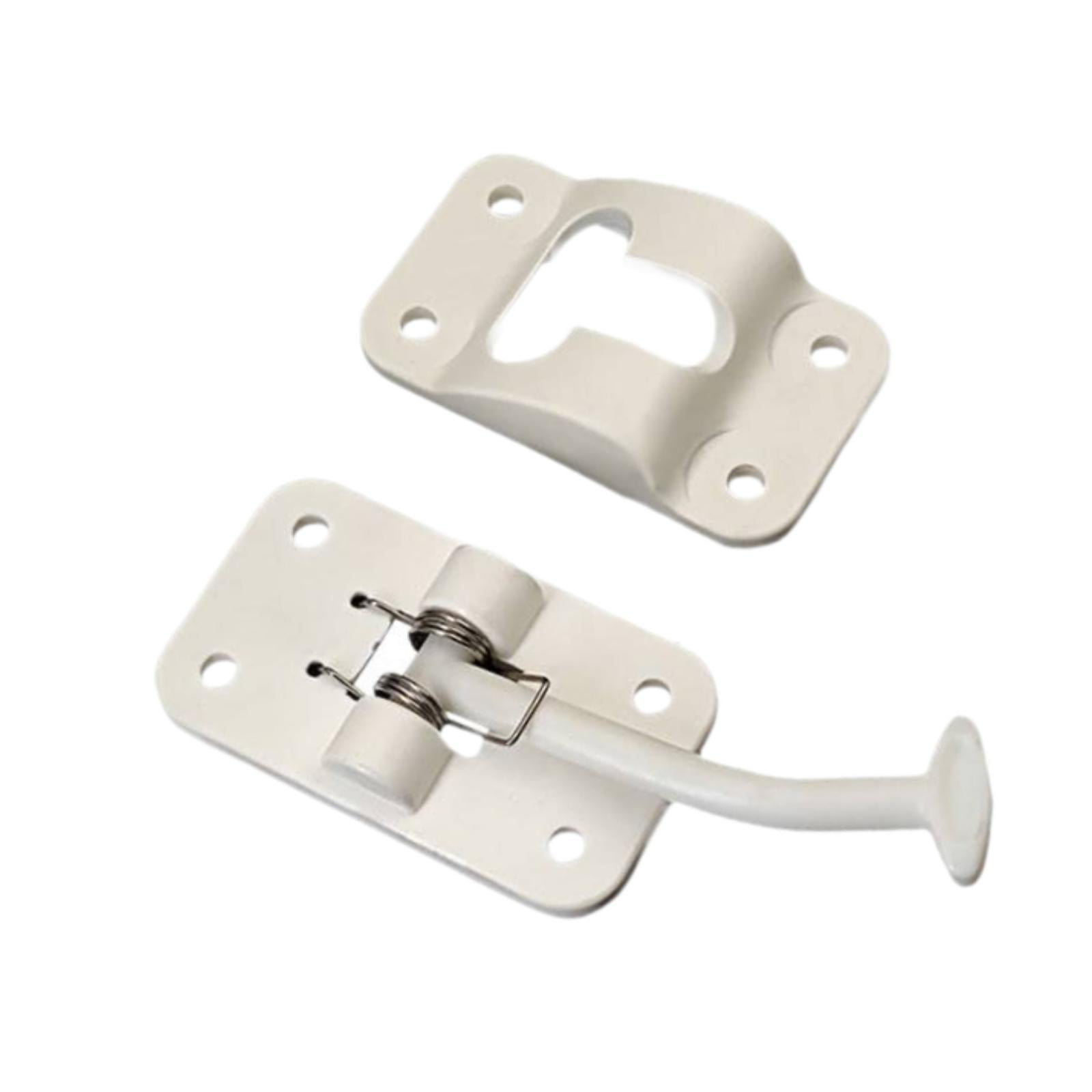 Magideal - Pestillo De Soporte De Puerta De Rv Genérico Accesorio De Cierre De Puerta De Rv Soporte De Puerta Exterior Profesional Para Playa Autocaravanas Casas Hebilla Izquierda Blanca