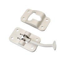 Magideal - Pestillo De Soporte De Puerta De Rv Genérico Accesorio De Cierre De Puerta De Rv Soporte De Puerta Exterior Profesional Para Playa Autocaravanas Casas Hebilla Izquierda Blanca