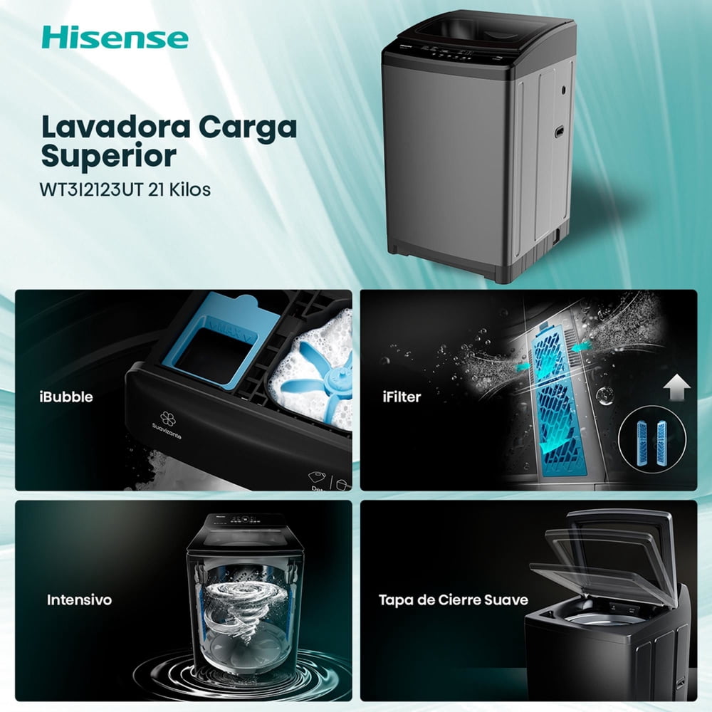 Hisense WT3I2123UT 21 kg Titanium Grey, foto 5