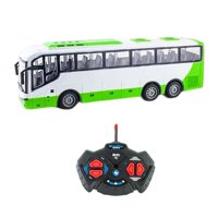 Magideal - Autobús De Control Remoto Por Radio 1/30, Luces Realistas, Vehículos De Camión De Hobby Electrónico, Autobús Escolar Rc De 27Mhz Para Niños, Regalos Verde
