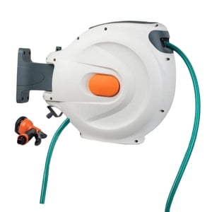 Ioensy - Carrete De Manguera Retráctil Con Rebobinado Automático Para Riego De Césped, Limpieza De Jardín Y Coche, 15 M, 1 M