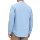thumbnail image 3 of INSPIRE CHIC Camisa de Lino para Hombre con Patrón Henley de Manga Larga para la Playa S Azul, 3 of 5