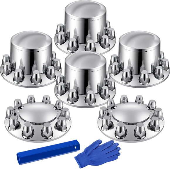Tapacubos JiiinMiiin 33 mm 2+4 para camión semirremolque (tuerca de perno)