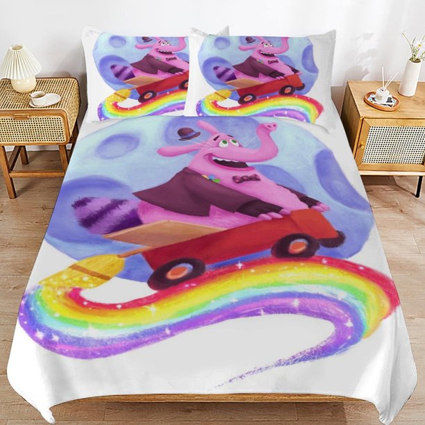 x507 Inside Out 2 Bed Duvet Cover Microfiber Bedding Sets 3D Printed Lightweight 3 Piece Comforter Sets, 1 Duvet Cover And 2 Pillow Shams for Kids Boys Girls 90"x90" jn507