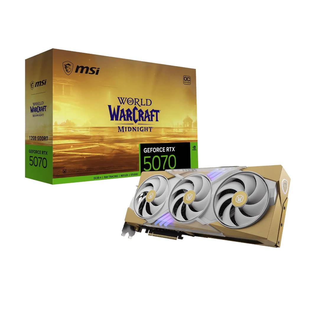 Tarjeta De Video Msi Rtx 5070 12g Wow Midnight Light Edition Oc