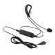 thumbnail image 3 of Centro De Llamadas Auriculares Monoaurales Para Teléfono De Oficina + Cable En Espiral Conector USB Para Avaya, 3 of 5